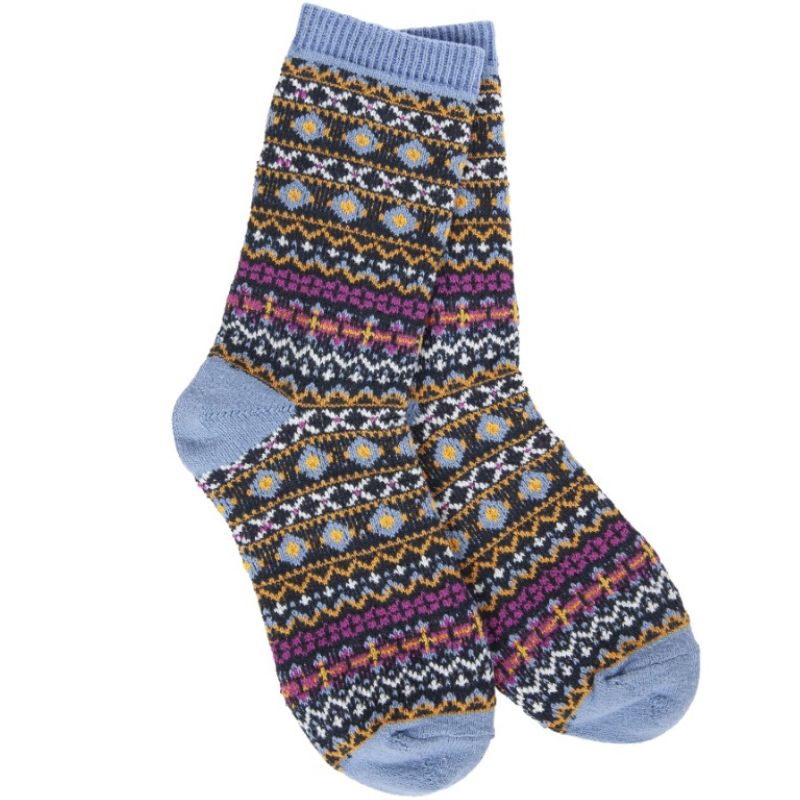 Blue Nordic Mini Crew Socks